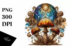 Wooden Mushroom Watercolor Splash Product Image 1