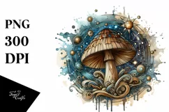 Wooden Mushroom Watercolor Splash Product Image 3