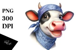Cow Enthusiastic Large Goofy Smile Caricature Product Image 1