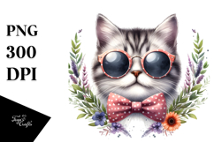 Angry Cat with Sunglasses, Transparent PNG Product Image 1