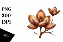 Wooden Stained Magnolia Watercolor Splash Product Image 3