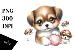 Cute Baby Dog with Huge Eyes Product Image 1