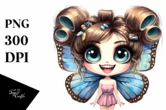 Butterfly Big Eyes Human Phishing Road | Clipart Product Image 1