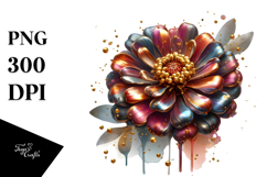 Shiny Zinnia Watercolor Splash Product Image 1