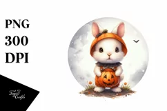 Digital Painting of Rabbit for Halloween, High-Res PNG Product Image 3