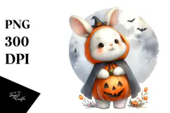 Digital Painting of Rabbit for Halloween, High-Res PNG Product Image 1