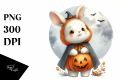 Digital Painting of Rabbit for Halloween, High-Res PNG Product Image 1