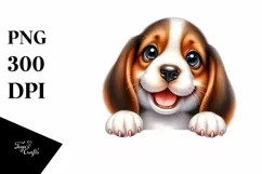 Enthusiastic Baby Basset Hound Clipart Product Image 3