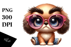 Cute Cartoon with Sunglasses, Transparent PNG Product Image 1