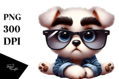 Cute Cartoon with Sunglasses, Transparent PNG Product Image 1