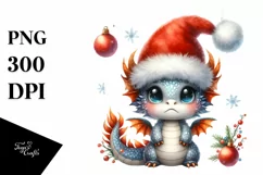 Angry Baby Dragon Christmas PNG Product Image 7