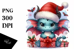 Angry Baby Dragon Christmas PNG Product Image 7