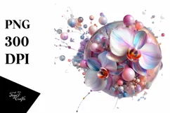 Abstract Vibrant Pastel Shiny Orchid, Transparent PNG Product Image 3