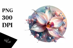 Abstract Vibrant Pastel Shiny Orchid, Transparent PNG Product Image 1