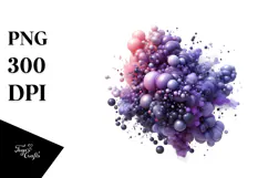 Abstract Shiny Watercolor Splash Sticker Clipart Product Image 1