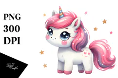 Funny Expressive Unicorn Baby PNG Product Image 1