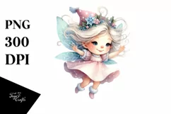 Whimsical Fairy Tumbling in Snow PNG Product Image 3