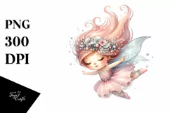 Whimsical Fairy Tumbling in Snow PNG Product Image 3