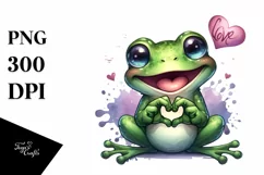 Funny Frog Portrait Smiling | Sublimation Clipart Product Image 3
