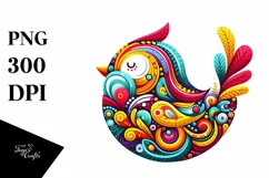 Colorful Baby Macaw | Sublimation | Clipart Product Image 1