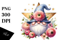 Cute Floral GNOME PNG Product Image 1