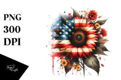 Vintage Dirty Sunflower, PNG Product Image 1