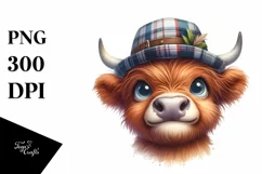 Cow Highland Cow Portrait with Goofy Smile Product Image 3