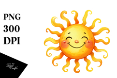 Very Simple Smiling Sun PNG Product Image 1
