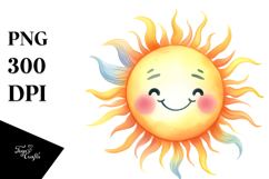 Very Simple Smiling Sun PNG Product Image 1