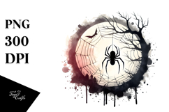 A Washed Retro Halloween Spider PNG Product Image 1