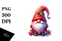 Washed Vibrant Christmas Gnome PNG Product Image 3
