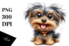 Enthusiastic Yorkipoo Clipart Product Image 1