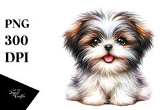 Happy Shih Tzu with Big Eyes PNG Product Image 1