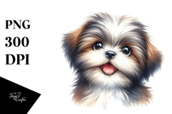 Watercolor Baby Shih Tzu PNG Product Image 1