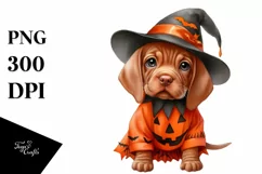 Halloween Vizsla, Transparent PNG Product Image 3