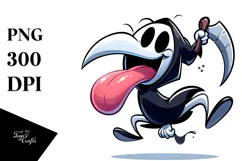 Silly Cartoon Reaper, High-Res PNG Product Image 1