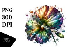 Abstract Shiny Watercolor Splash Sticker Clipart Product Image 1