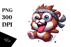Silly Cartoon Bear PNG Product Image 1