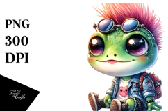 Baby Frog with Big Eyes PNG Product Image 1