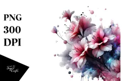 Abstract Glossy Watercolor Splash Sticker Clipart Product Image 1
