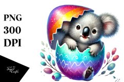 Baby Koala with Easter Egg, PNG Product Image 1