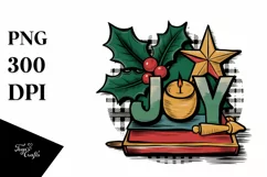 pencil sketch Joy Christmas Clipart PNG Product Image 5