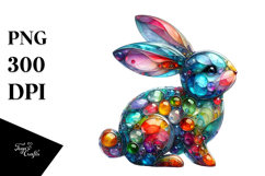 Colorful Bunny Made of , Transparent PNG Product Image 1