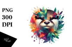 Abstract Vibrant Bunny With Splashes PNG Product Image 3