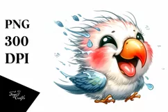 Funny Cute Parrot Tongue Out Dripping Clipart Product Image 3
