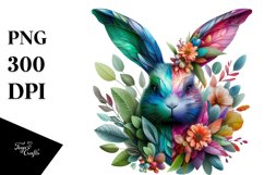 Abstract Vibrant Bunny PNG Product Image 3