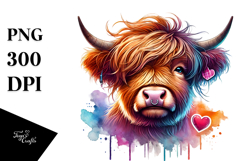 Highland Calf with Cool Haircut PNG Product Image 1