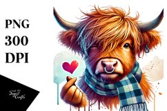 Highland Calf Cool Haircut PNG Product Image 1