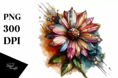 Wooden Stained Daisy, Transparent PNG Product Image 1