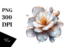 Glossy Freesia with Golden Insertions PNG Product Image 1